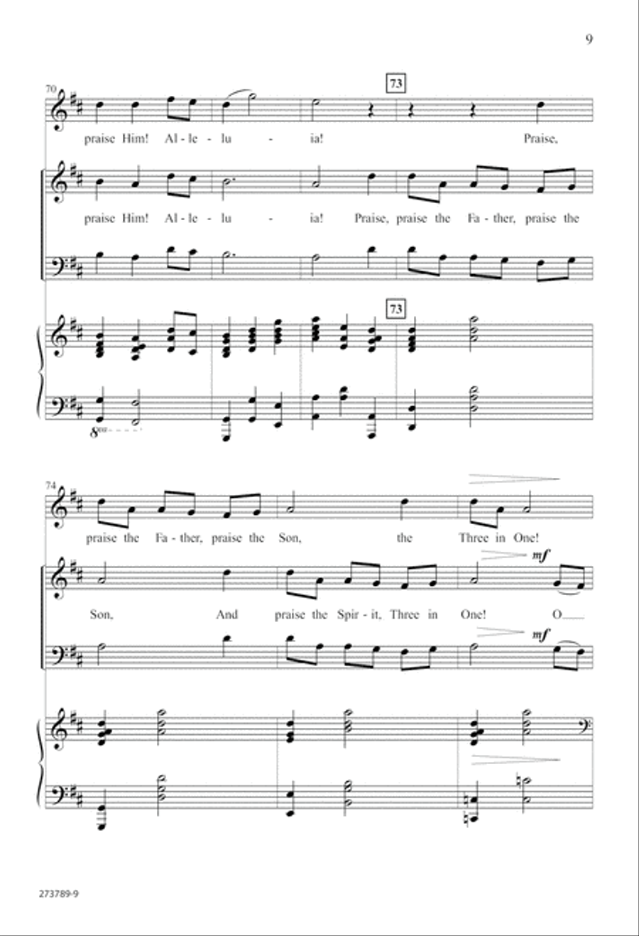 All Creatures of Our God and King (Digital Download) 4-Part scores gallery preview page 9