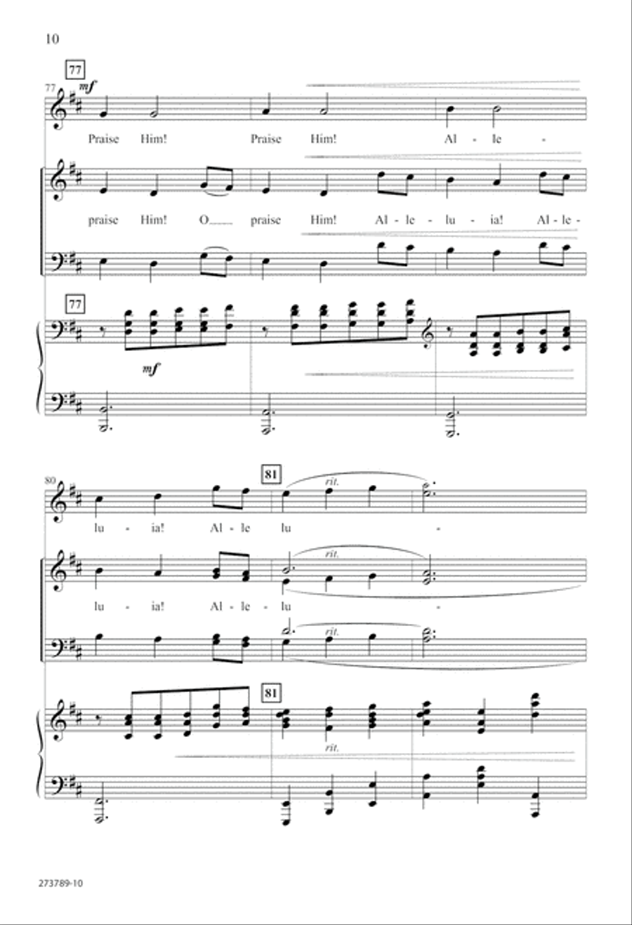 All Creatures of Our God and King (Digital Download) 4-Part scores gallery preview page 10