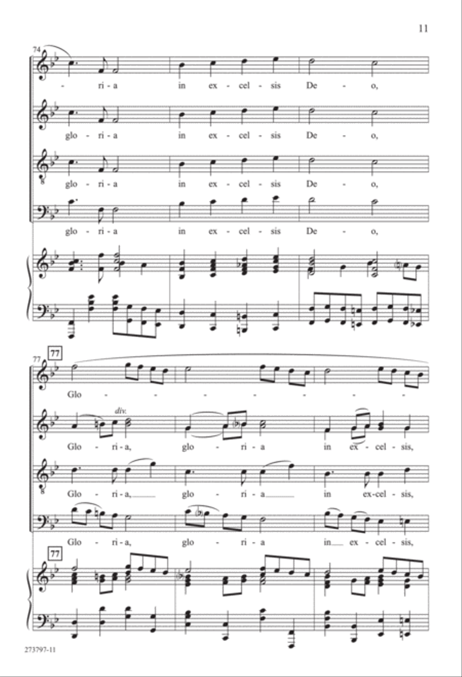 Angels We Have Heard on High (Digital Download) 4-Part scores gallery preview page 11