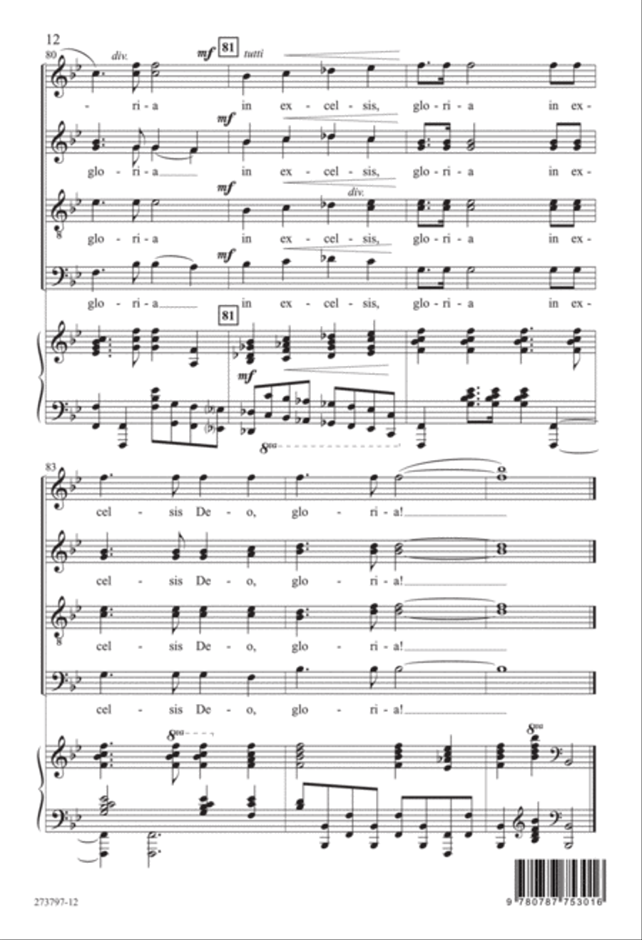 Angels We Have Heard on High (Digital Download) 4-Part scores gallery preview page 12