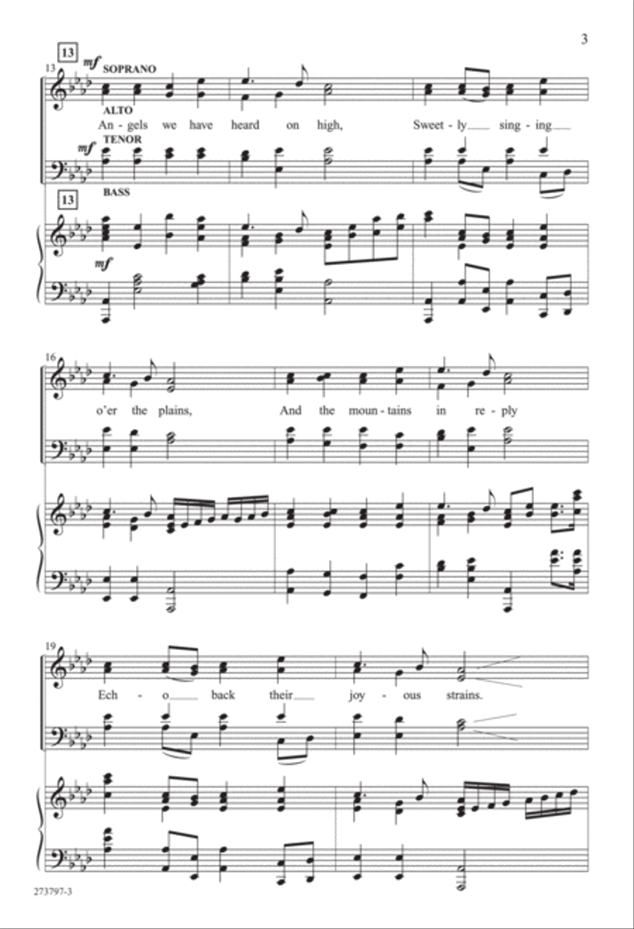 Angels We Have Heard on High (Digital Download) 4-Part scores gallery preview page 3
