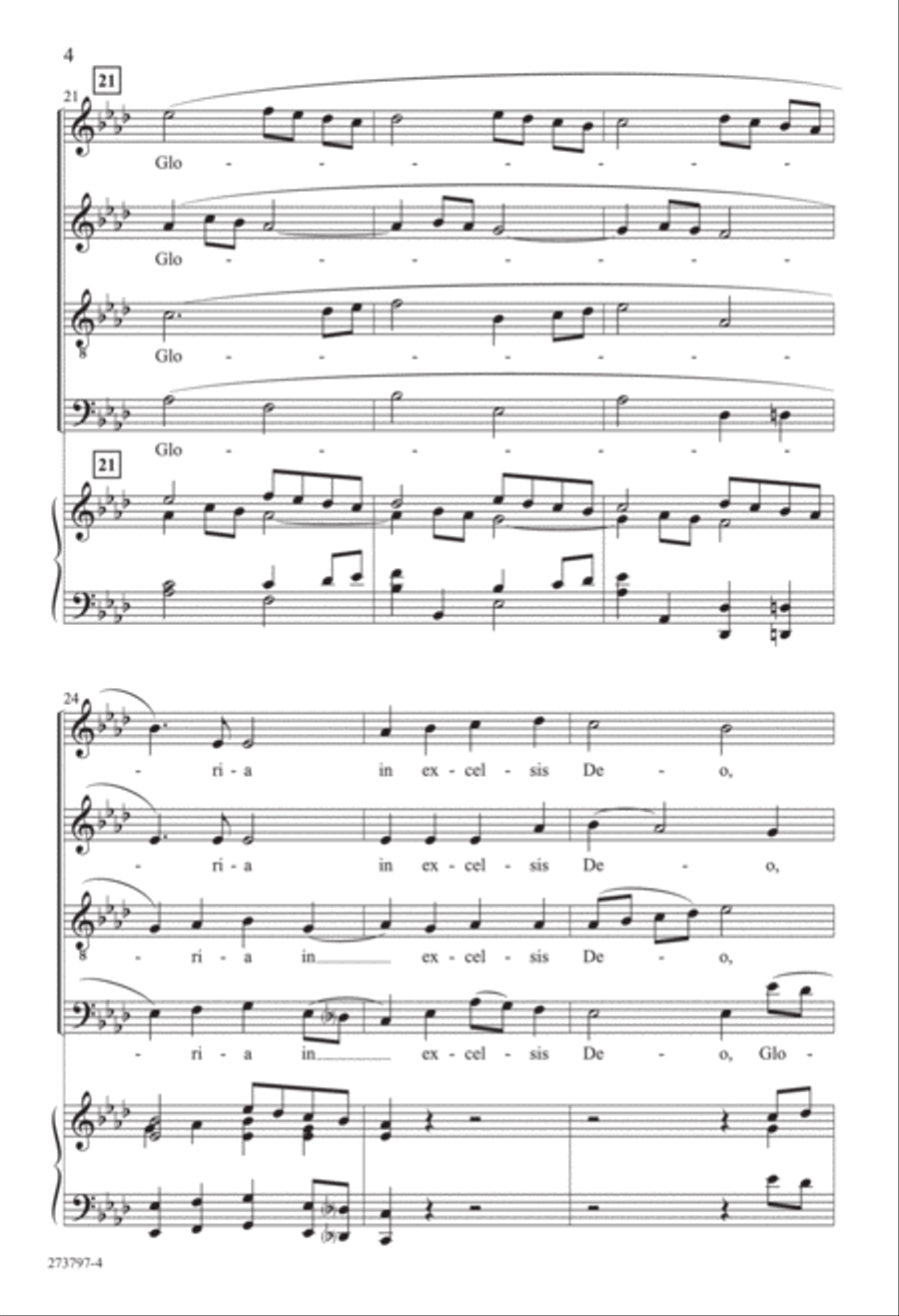 Angels We Have Heard on High (Digital Download) 4-Part scores gallery preview page 4