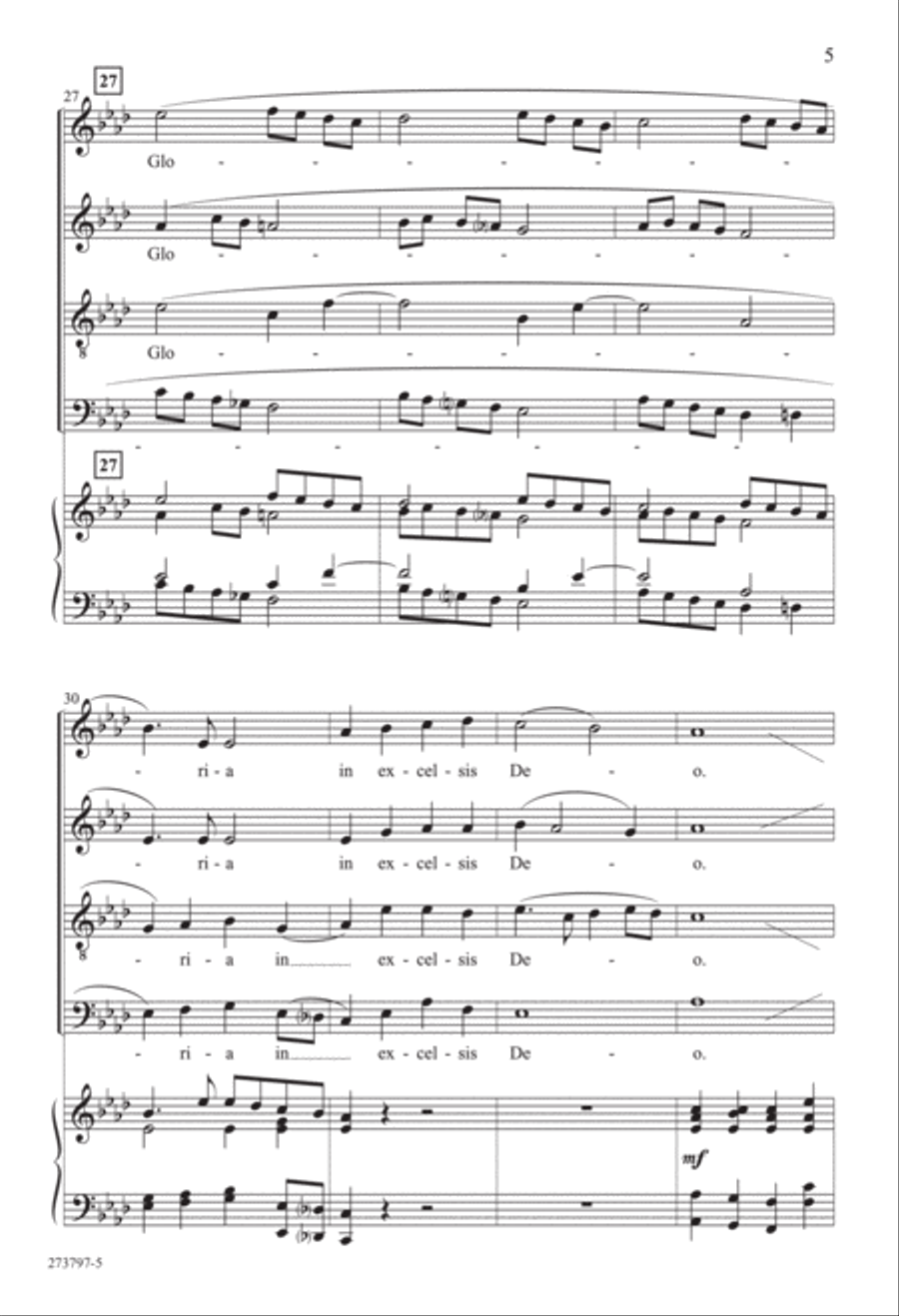 Angels We Have Heard on High (Digital Download) 4-Part scores gallery preview page 5