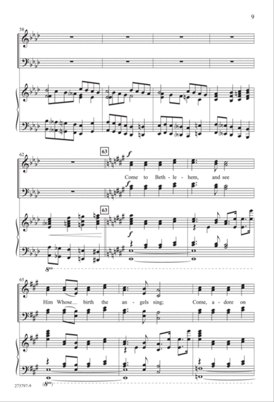 Angels We Have Heard on High (Digital Download) 4-Part scores gallery preview page 9