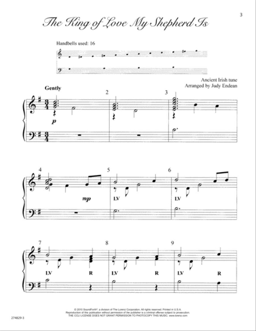 The King of Love My Shepherd Is (Digital Download) 3-Octaves scores gallery preview page 3