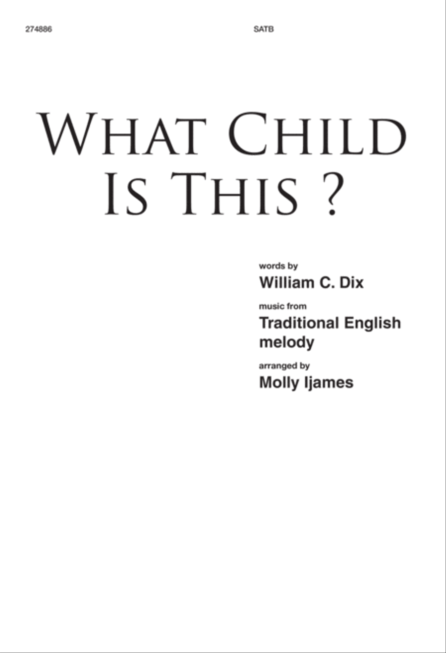 What Child Is This? (Digital Download) 4-Part scores gallery preview page 1