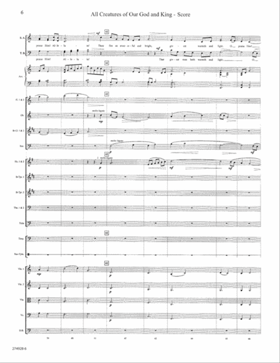 All Creatures of Our God and King - Orchestral Score and Parts Orchestra scores gallery preview page 6