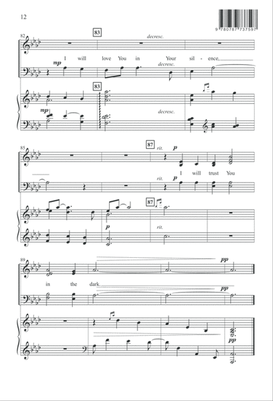 In Your Silence (Digital Download) 4-Part scores gallery preview page 12