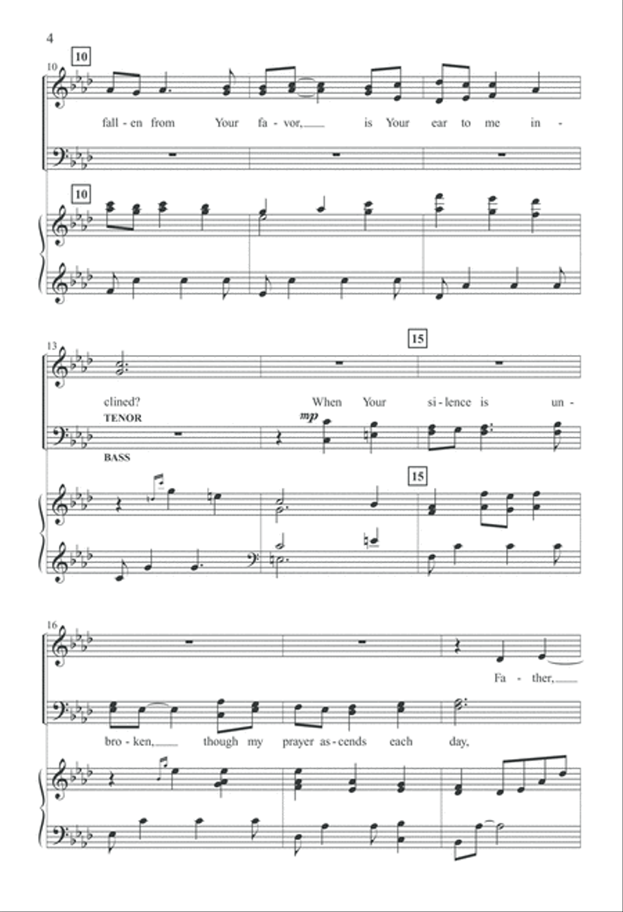 In Your Silence (Digital Download) 4-Part scores gallery preview page 4
