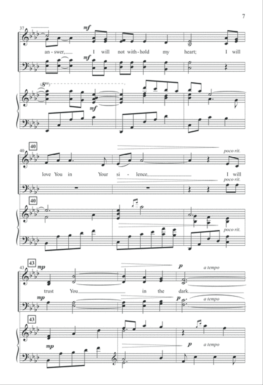 In Your Silence (Digital Download) 4-Part scores gallery preview page 7