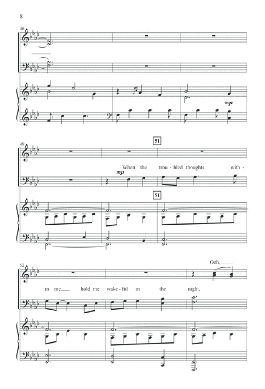 In Your Silence (Digital Download) 4-Part scores gallery preview page 8