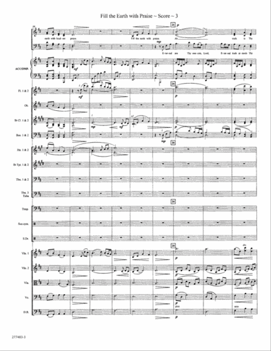 Fill the Earth with Praise - Orchestral Score and Parts (Digital Download) Orchestra scores gallery preview page 4