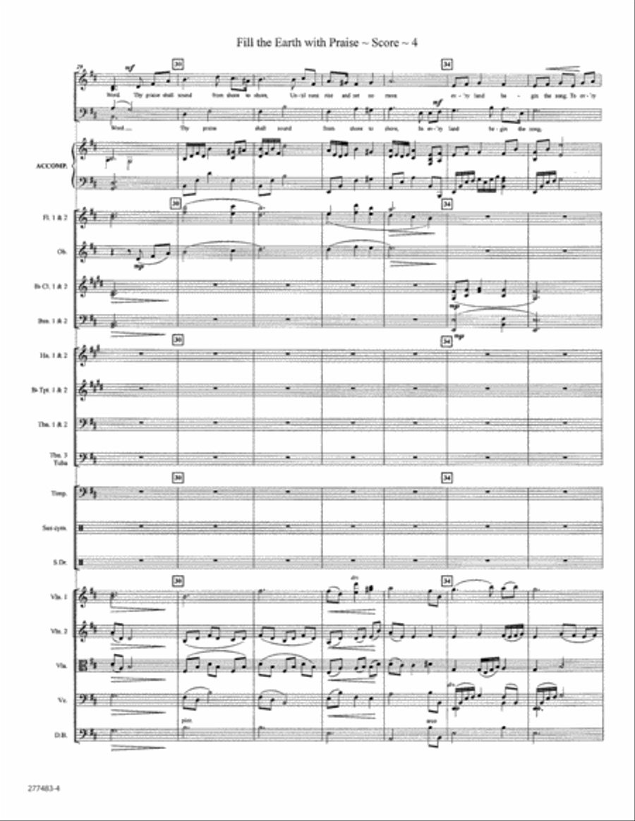 Fill the Earth with Praise - Orchestral Score and Parts (Digital Download) Orchestra scores gallery preview page 5