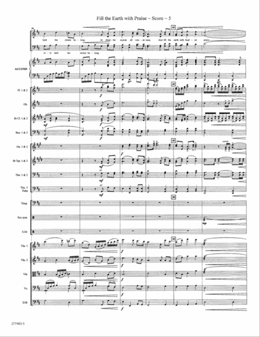 Fill the Earth with Praise - Orchestral Score and Parts (Digital Download) Orchestra scores gallery preview page 6