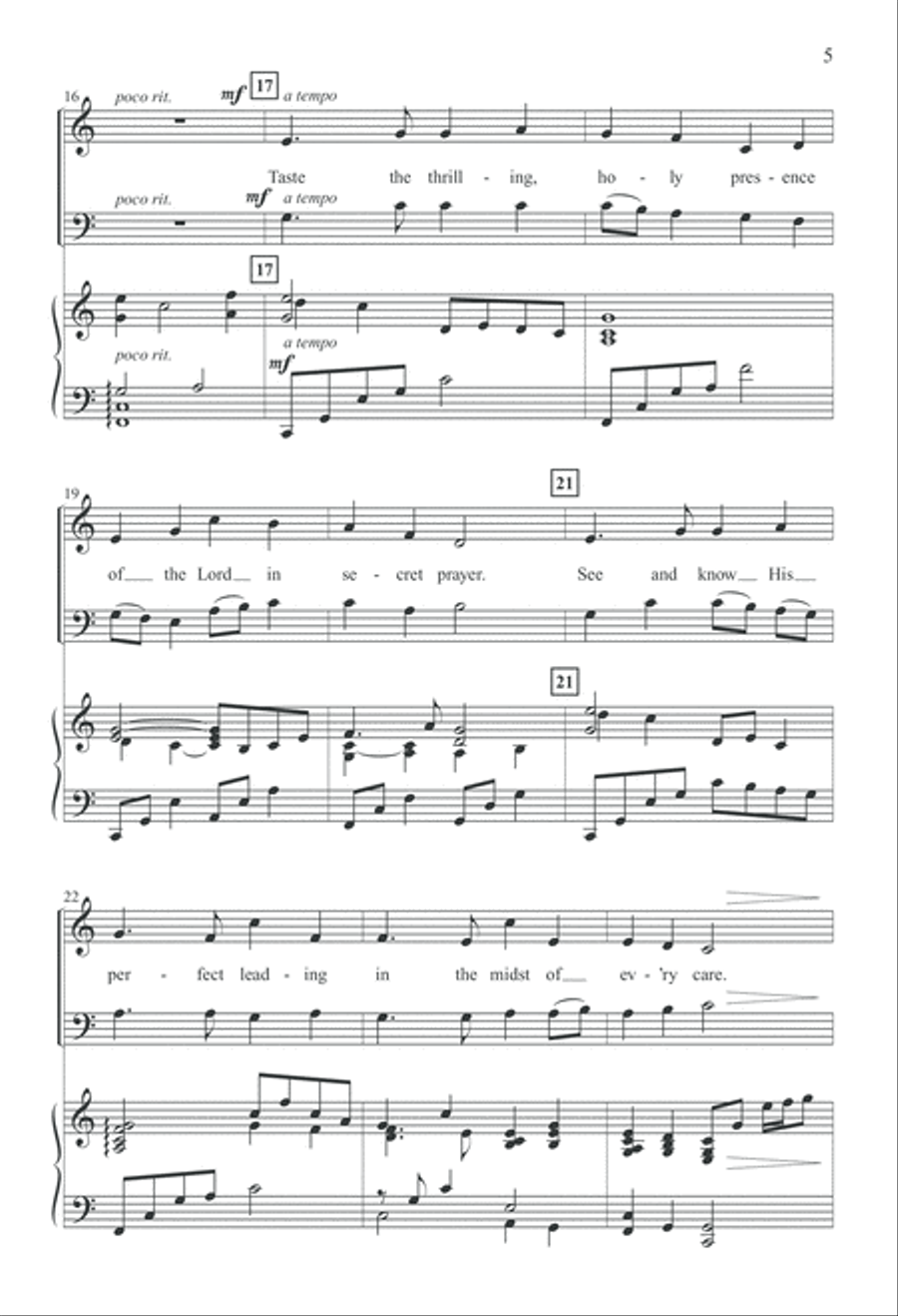 Taste and See - Anthem (Digital Download) 4-Part scores gallery preview page 5