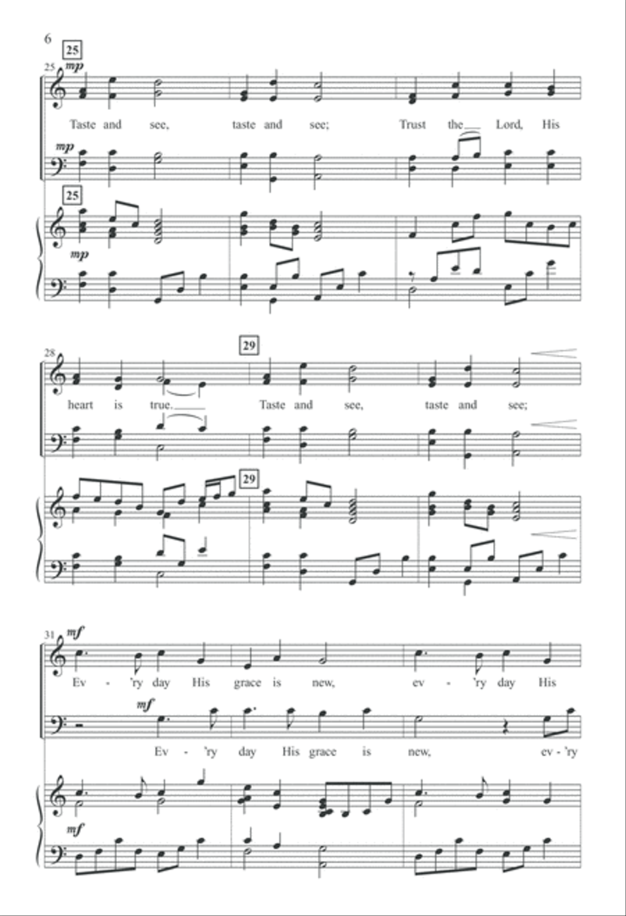 Taste and See - Anthem (Digital Download) 4-Part scores gallery preview page 6