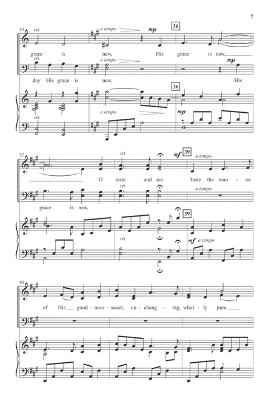 Taste and See - Anthem (Digital Download) 4-Part scores gallery preview page 7