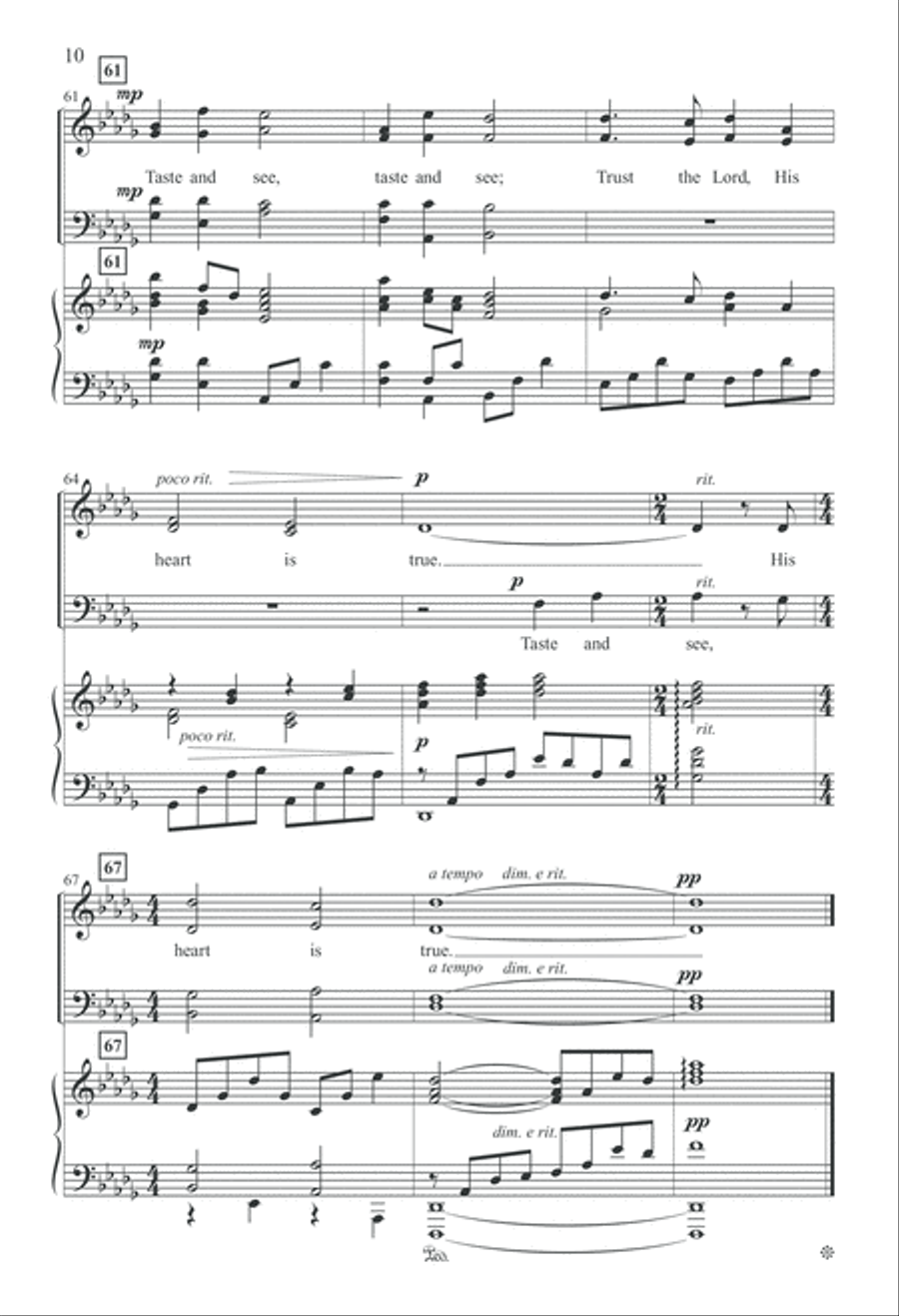 Taste and See - Anthem (Digital Download) 4-Part scores gallery preview page 10