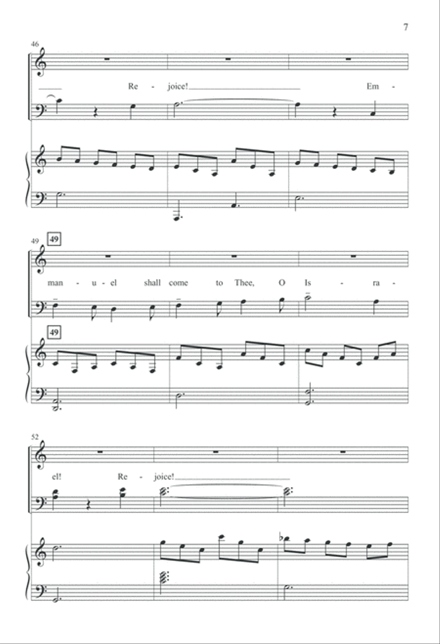 Emmanuel Shall Come (Digital Download) 4-Part scores gallery preview page 7