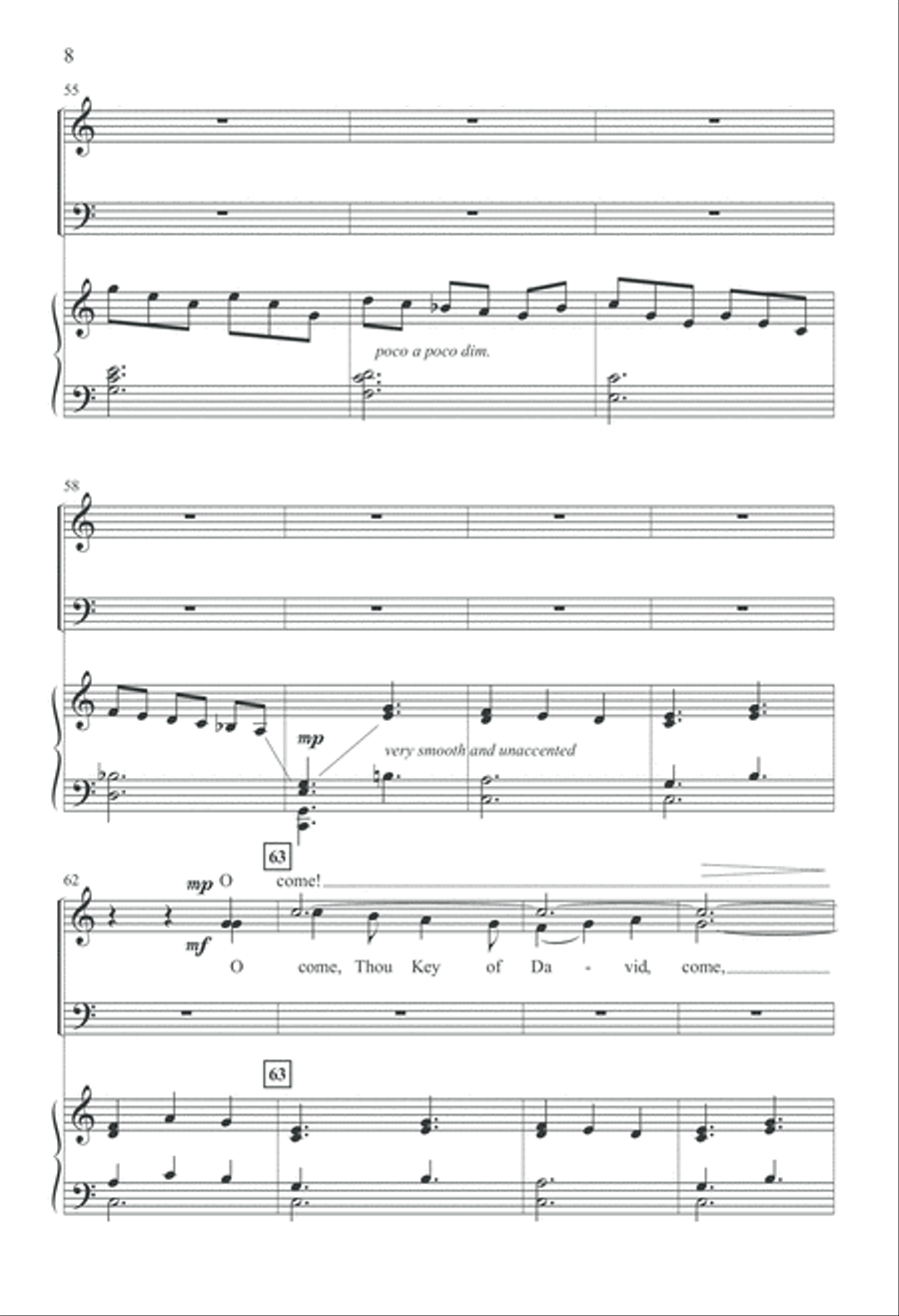 Emmanuel Shall Come (Digital Download) 4-Part scores gallery preview page 8