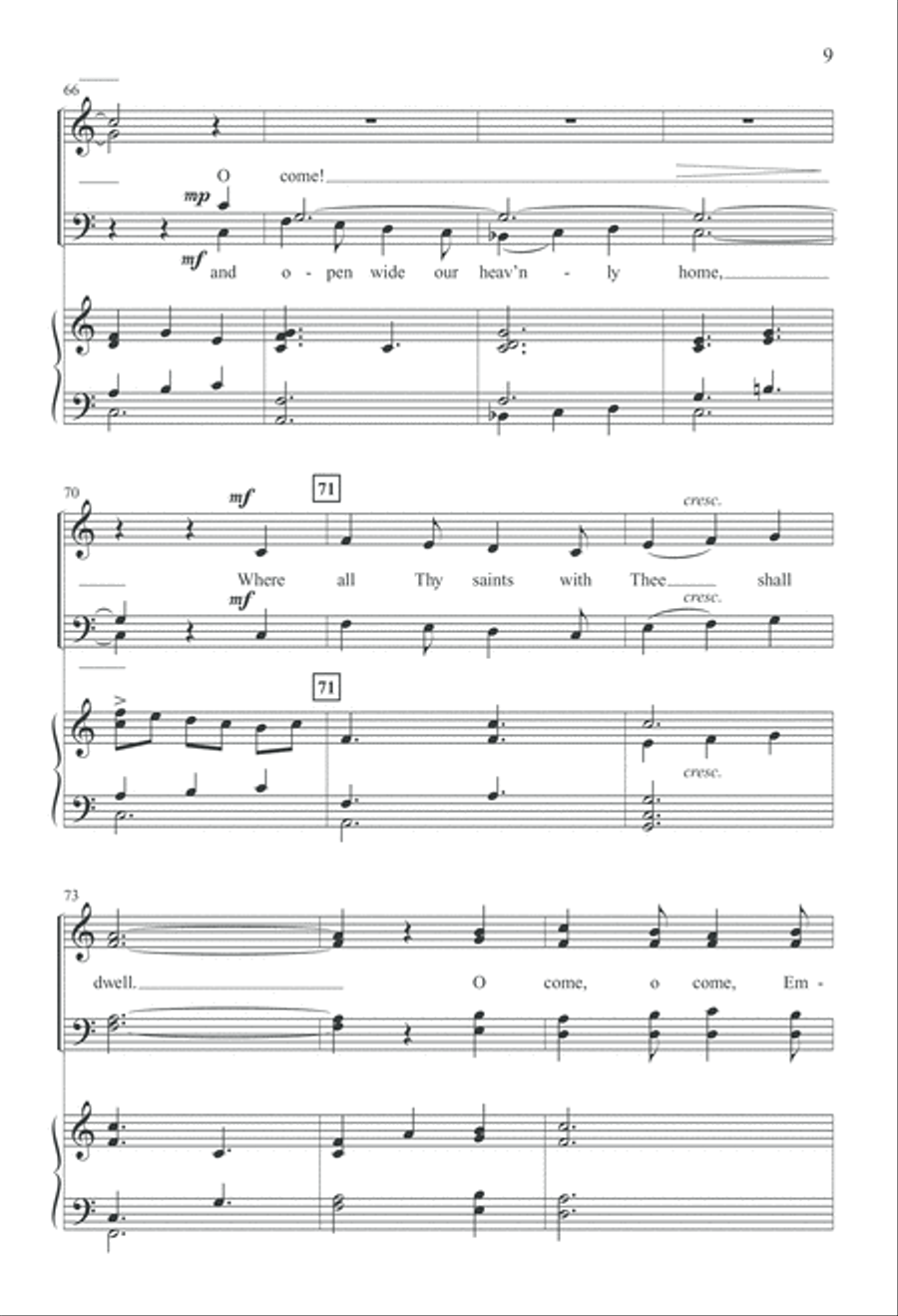 Emmanuel Shall Come (Digital Download) 4-Part scores gallery preview page 9