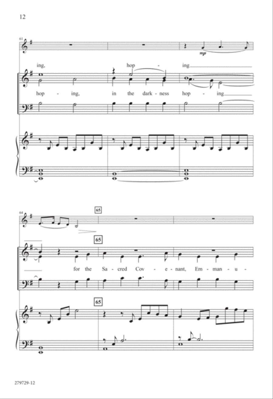 Rising Sun of Heaven (Digital Download) 4-Part scores gallery preview page 12