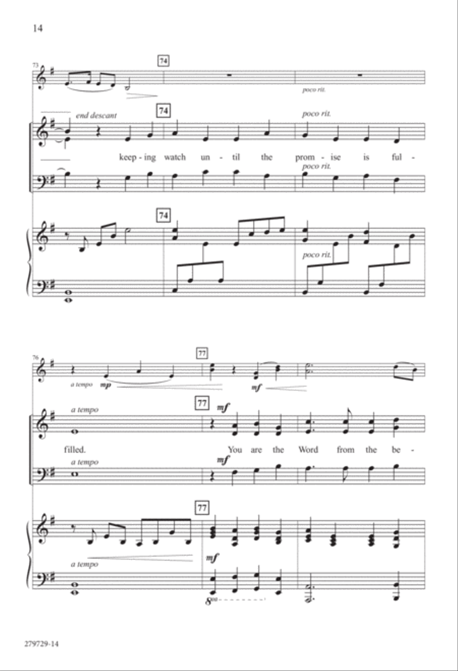 Rising Sun of Heaven (Digital Download) 4-Part scores gallery preview page 14