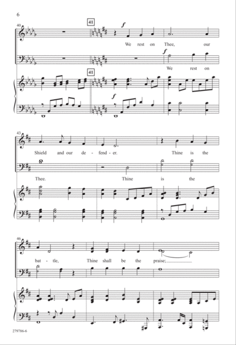 We Rest on Thee (Digital Download) 3-Part scores gallery preview page 6