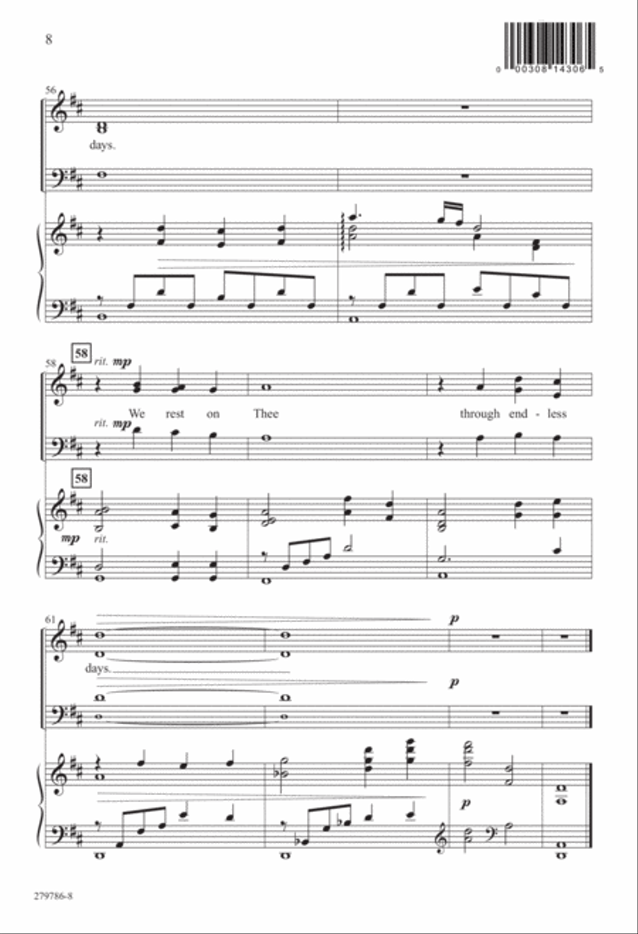 We Rest on Thee (Digital Download) 3-Part scores gallery preview page 8