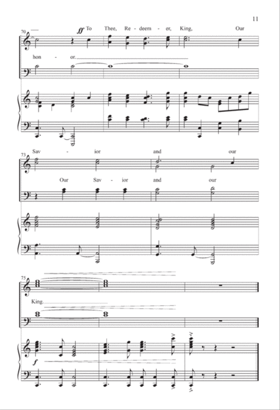 All Glory, Laud, and Honor 4-Part scores gallery preview page 11