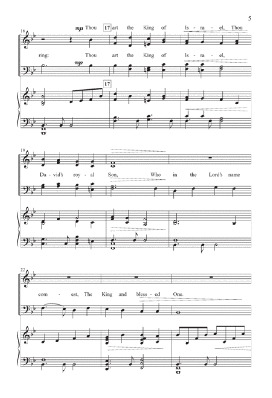 All Glory, Laud, and Honor 4-Part scores gallery preview page 5