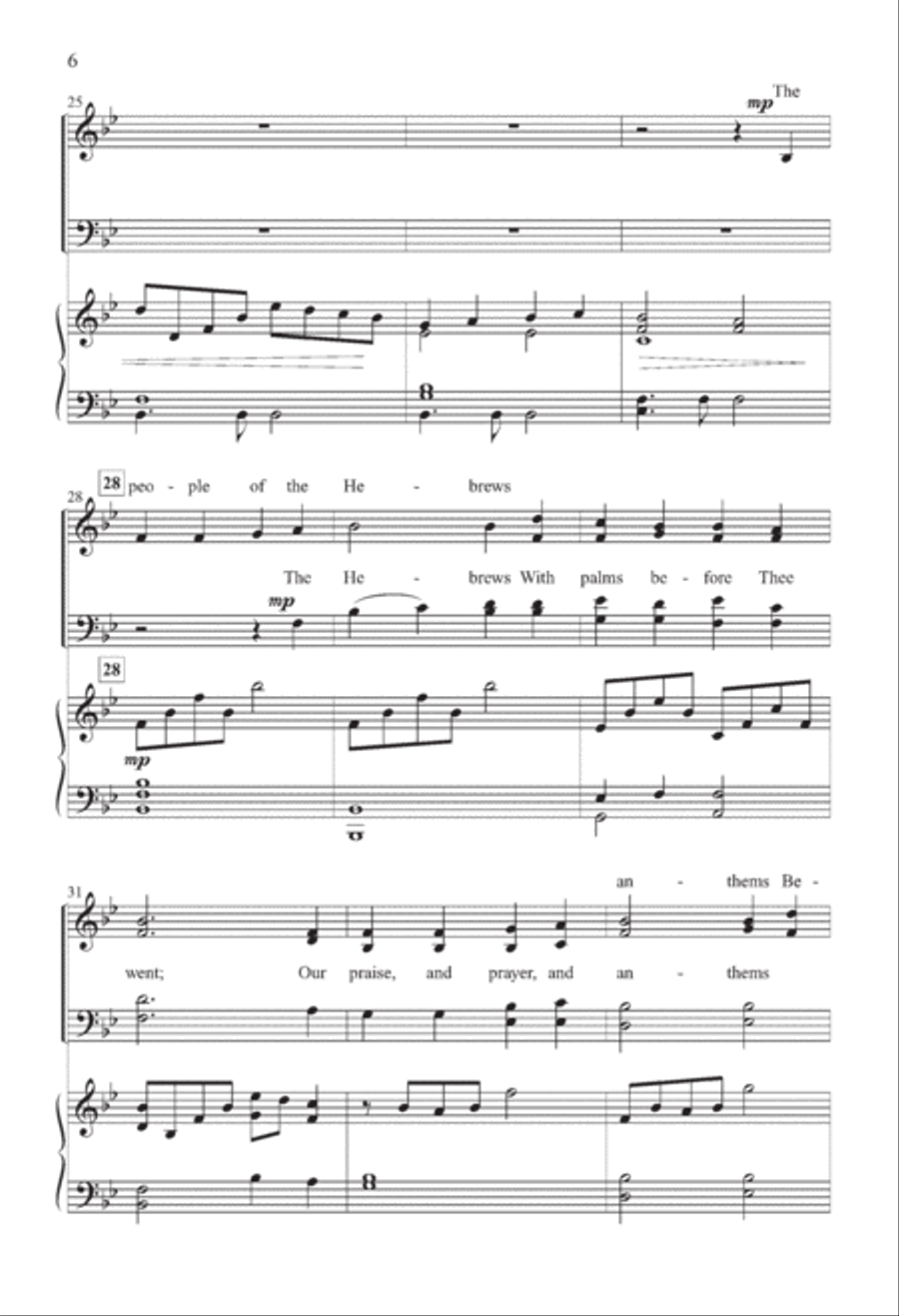 All Glory, Laud, and Honor 4-Part scores gallery preview page 6