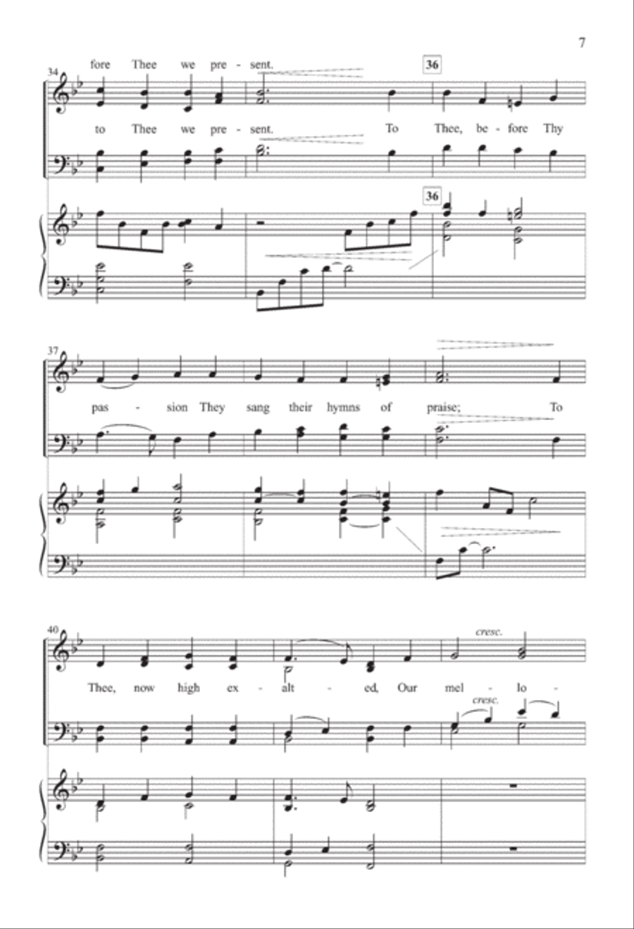 All Glory, Laud, and Honor 4-Part scores gallery preview page 7