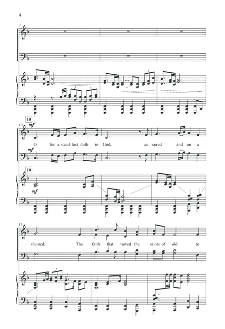 Steadfast Faith (Digital Download) 4-Part scores gallery preview page 4