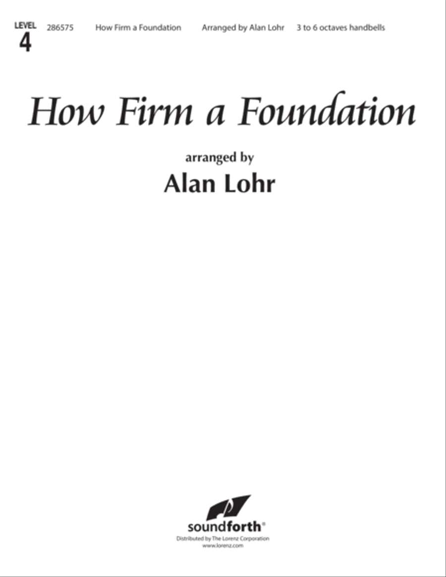 How Firm a Foundation (Digital Download) 5-Octaves scores gallery preview page 1