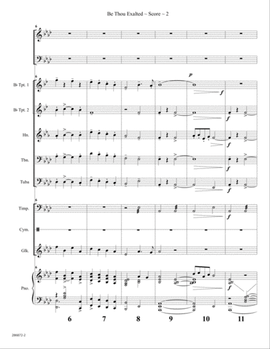 Be Thou Exalted - Brass and Percussion Score and Parts Horn scores gallery preview page 3