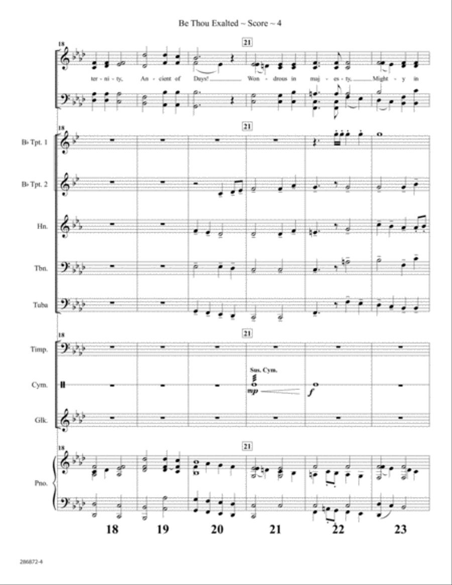 Be Thou Exalted - Brass and Percussion Score and Parts Horn scores gallery preview page 5