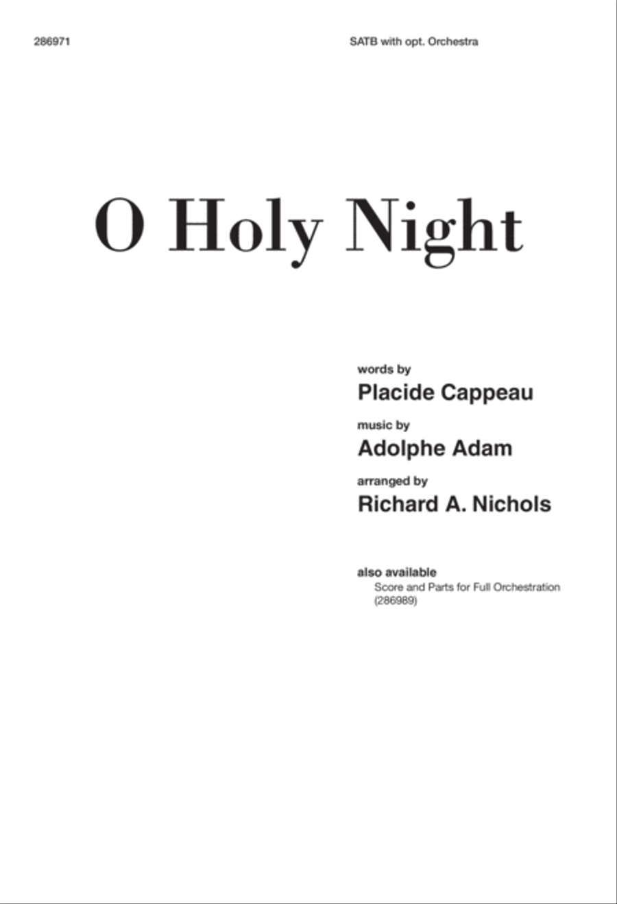 O Holy Night (Digital Download) 4-Part scores gallery preview page 1