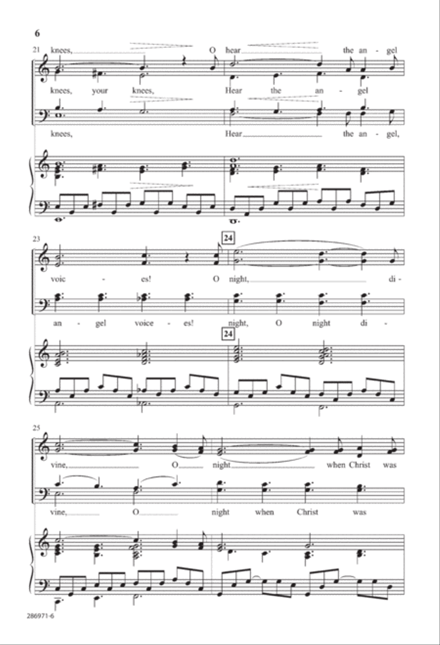 O Holy Night (Digital Download) 4-Part scores gallery preview page 6