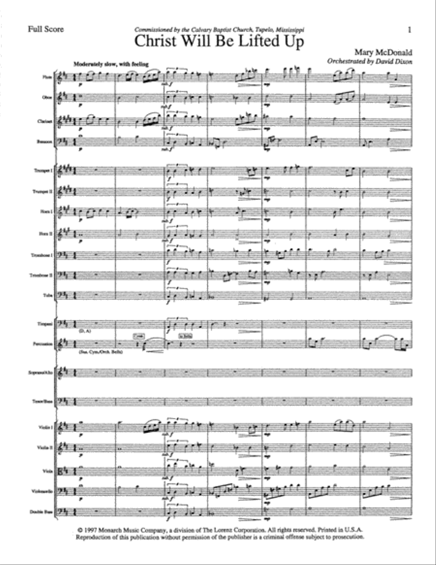 Christ Will Be Lifted Up - Full Orchestral Score and Parts Full Orchestra scores gallery preview page 3