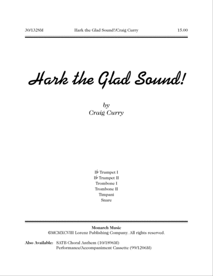 Hark! The Glad Sound - Inst Parts Trombone scores gallery preview page 2
