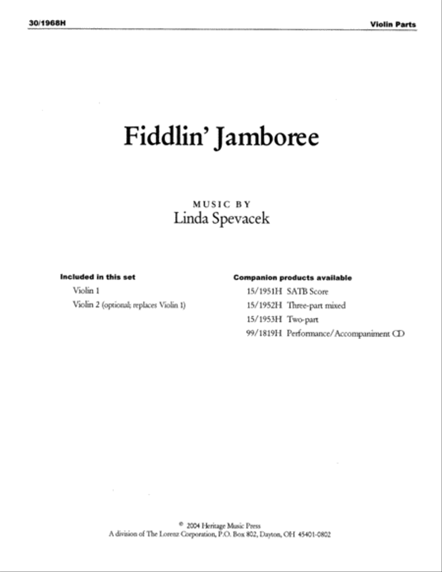 Fiddlin' Jamboree - Fiddle Parts Choir scores gallery preview page 1
