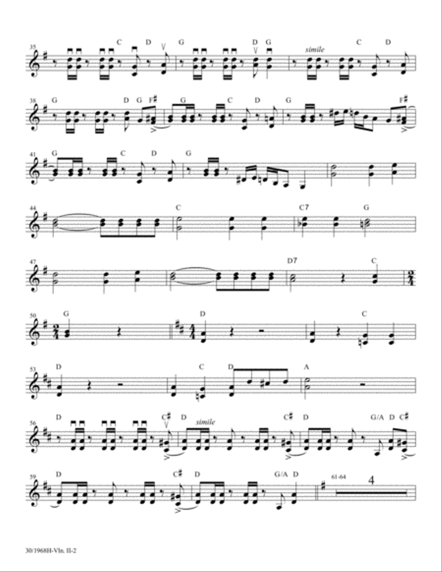 Fiddlin' Jamboree - Fiddle Parts Choir scores gallery preview page 3