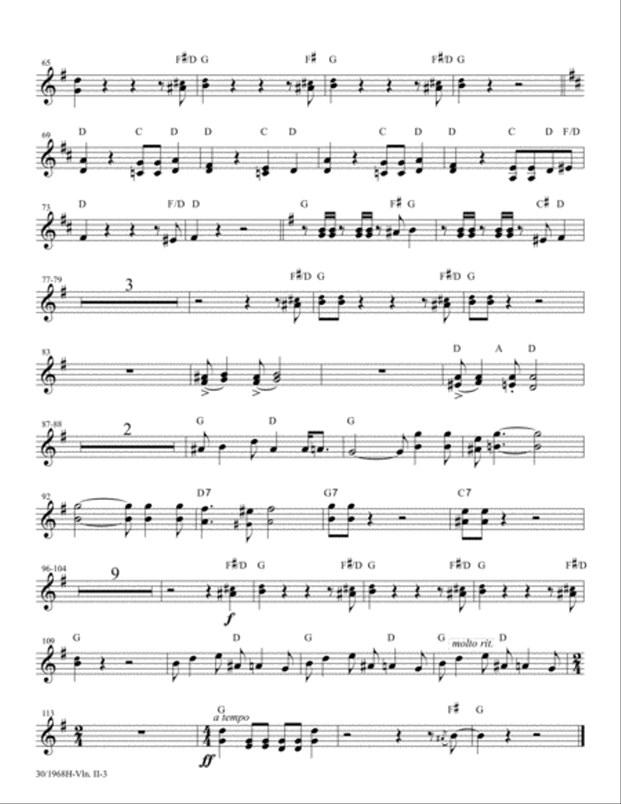 Fiddlin' Jamboree - Fiddle Parts Choir scores gallery preview page 4