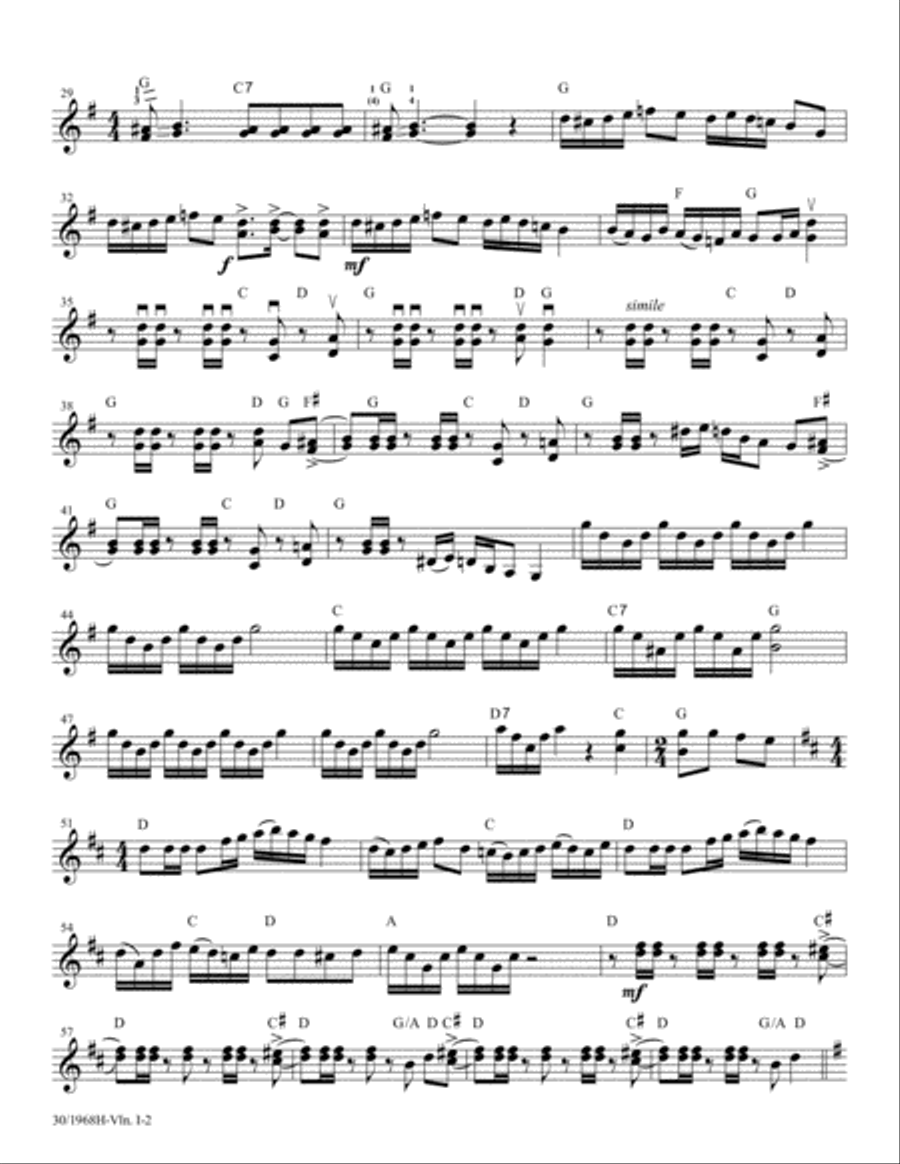 Fiddlin' Jamboree - Fiddle Parts Choir scores gallery preview page 6