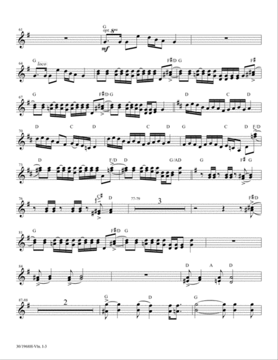 Fiddlin' Jamboree - Fiddle Parts Choir scores gallery preview page 7