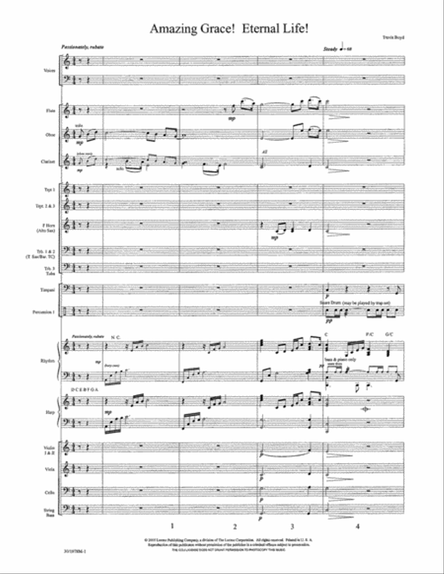Amazing Grace! Eternal Life! - Orchestration Full Orchestra scores gallery preview page 1