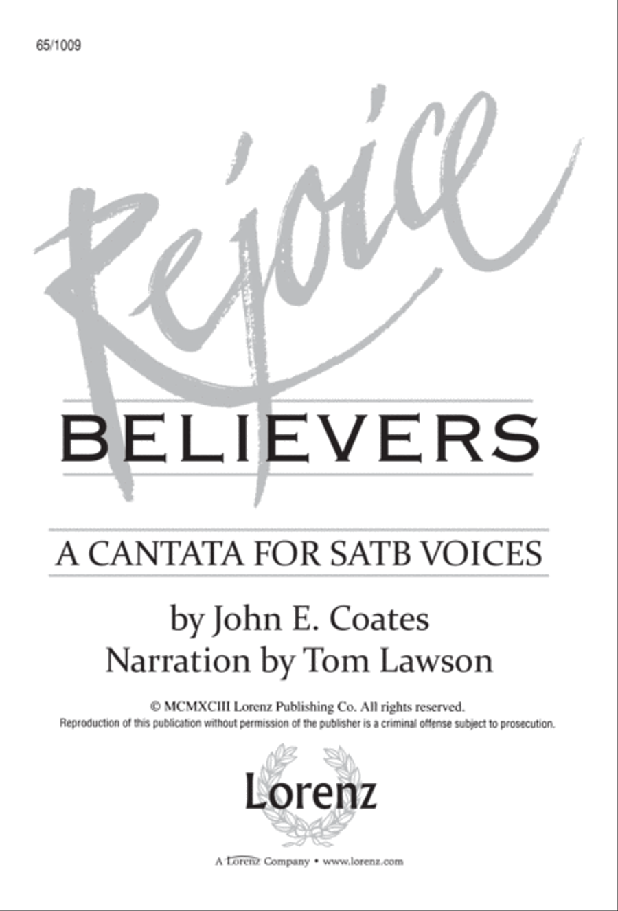 Rejoice, Believers (Digital Download) 4-Part scores gallery preview page 1
