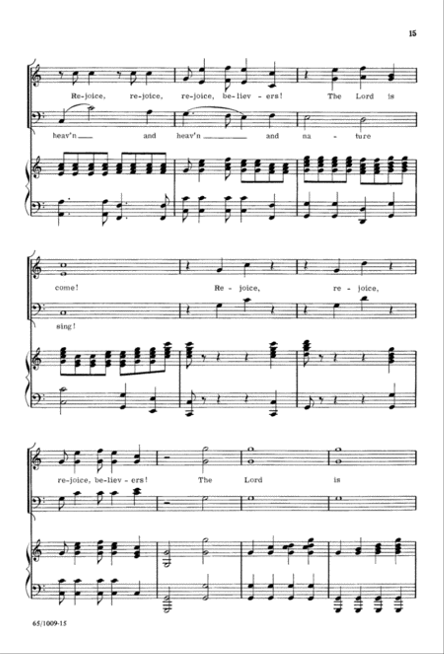 Rejoice, Believers (Digital Download) 4-Part scores gallery preview page 15