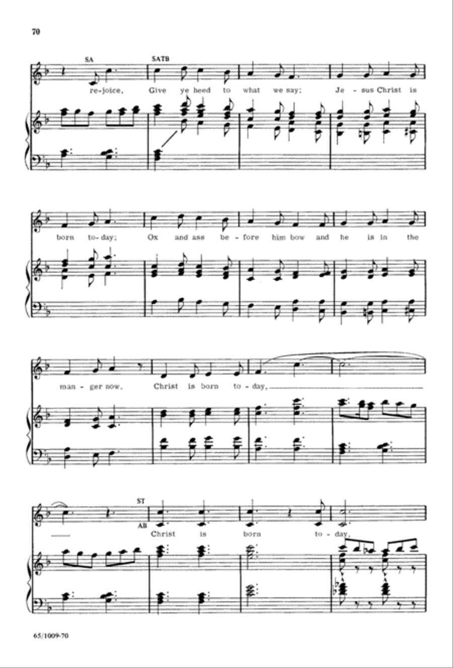 Rejoice, Believers (Digital Download) 4-Part scores gallery preview page 70